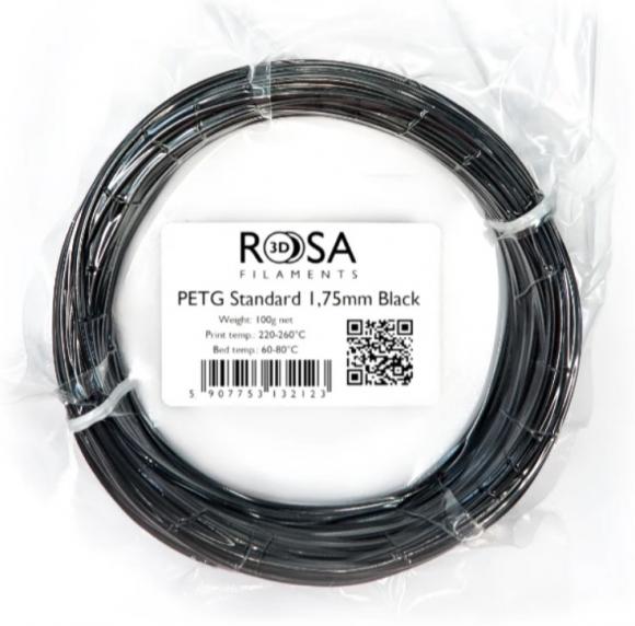 Filament ROSA3D PETG 100g Black Czarny